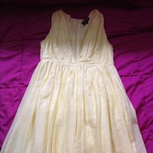 Wet seal yellow low v cut dress