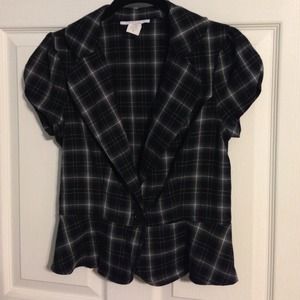 *Reduced* Short sleeve plaid blazer