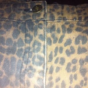 Cheetah print/Jean pencil skirt