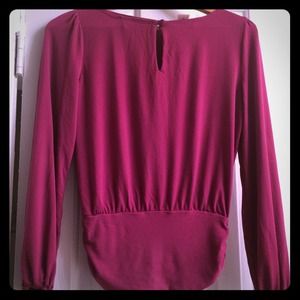 Bubble top blouse- fuschia