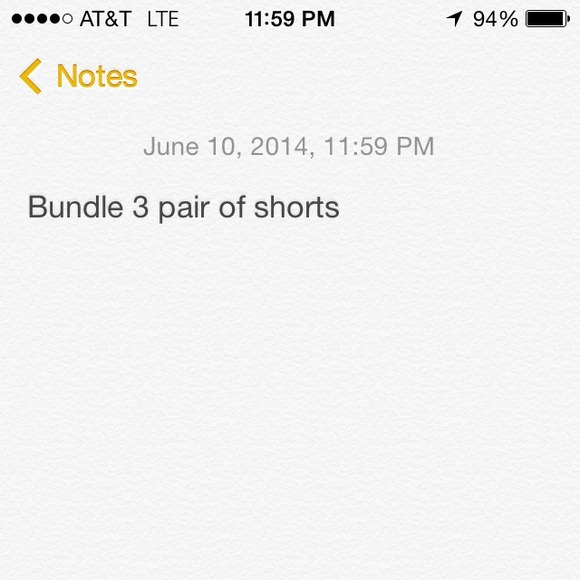Shorts bundle