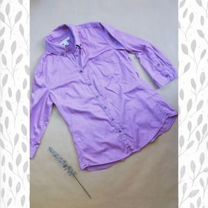 Banana Republic Lavender 3/4 Sleeve Blouse