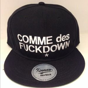 Brand new Black "comme des fuckdown"