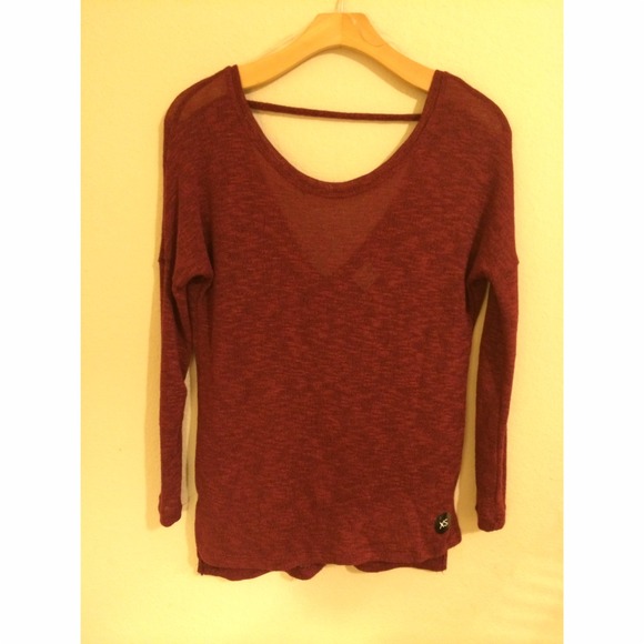 Maroon long-sleeve sweater from Tilly's - Picture 3 of 3