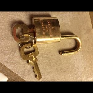 Authentic Louis Vuitton lock and key