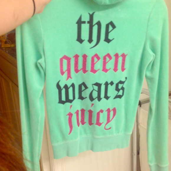 Mint green monogrammed juicy couture jacket