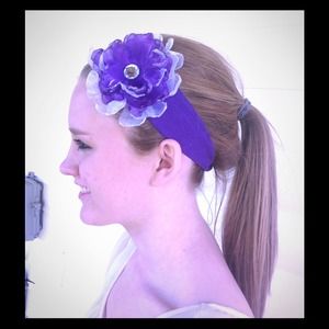 White and Purple Organza Flower.