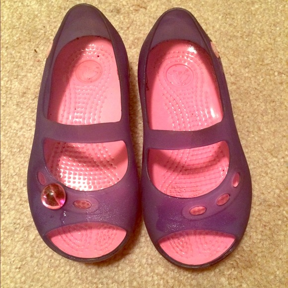 SOLD Girl's peep toe Crocs