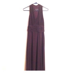 Brown, sleeveless dress