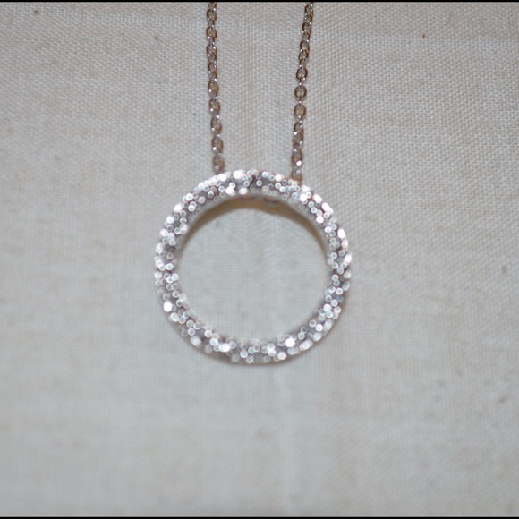 Handmade Jewelry - Sterling and Diamond Circle Pendant on Chain