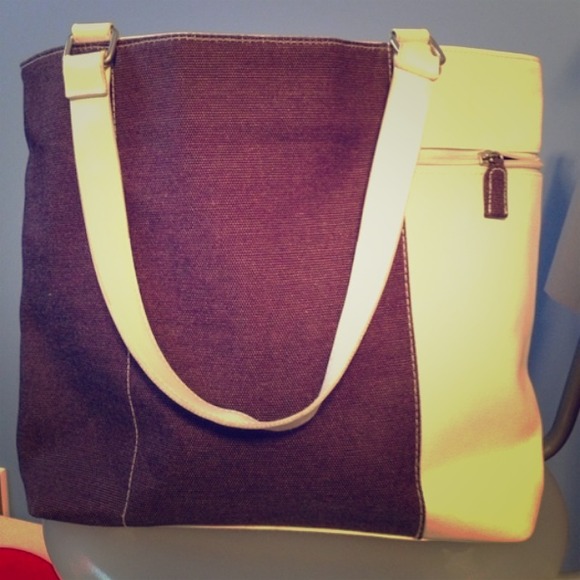 Blue and White Tote Bag