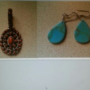 Bundle pendant and earrings