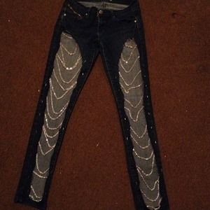 Custom chained jeans