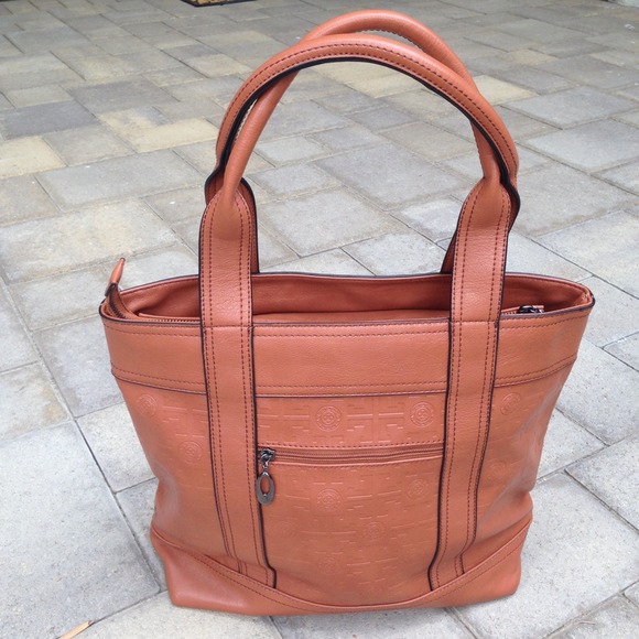 Leather look tote bag