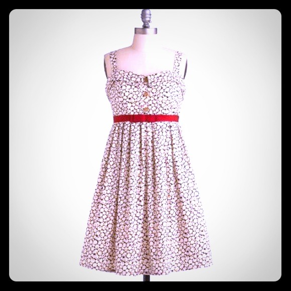 *RESERVED* Red, Gold and Ivory Dress
