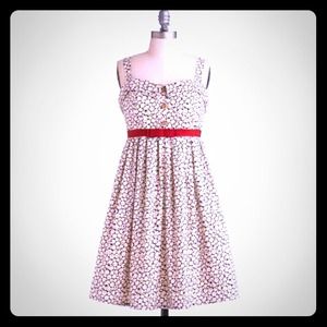 *RESERVED* Red, Gold and Ivory Dress