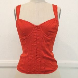 Marciano orange silk bustier