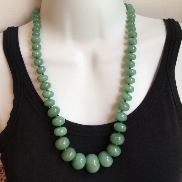 Green Aventurine Graduated Rondells Necklace