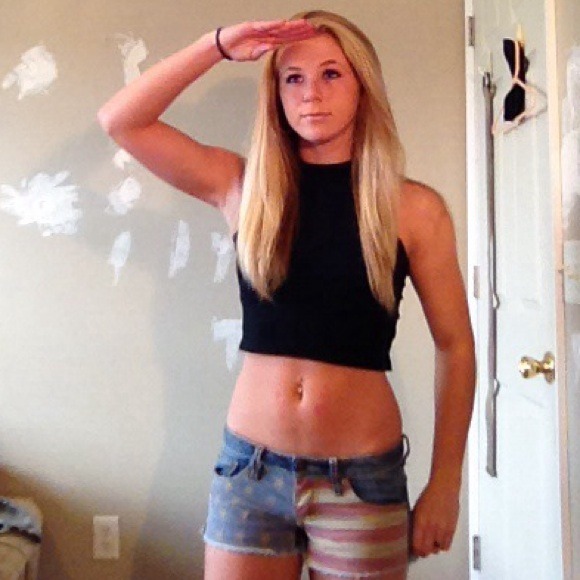 Vintage American flag shorts