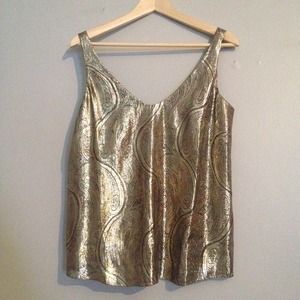 J.Crew Silk Metallic Blouse
