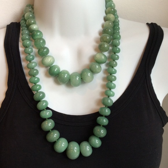 Green Aventurine Graduated Rondells Necklace