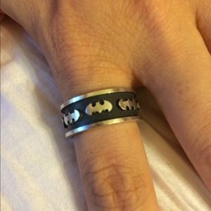 Sterling Silver Batman ring size 8