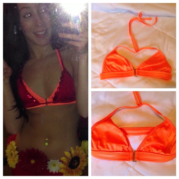 ***RESERVED - UV reactive orange dancer top