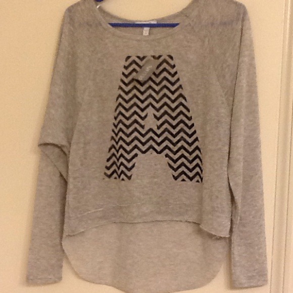 Monogram "A" Chevron Crop Top . SOLD IN BUNDLE !