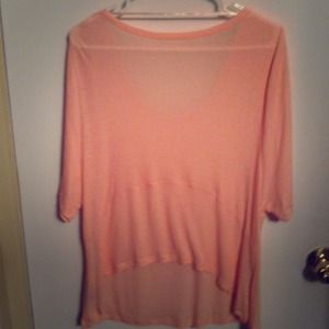 Volcom peach blouse size L