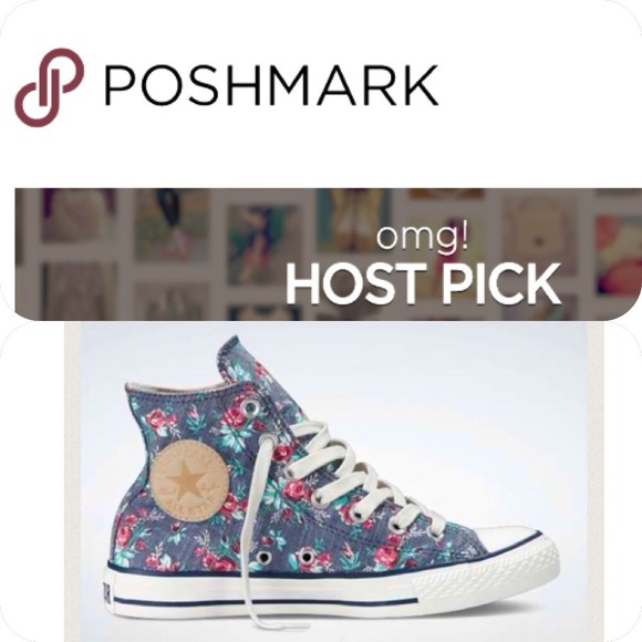 Converse Shoes - Floral hightop converse