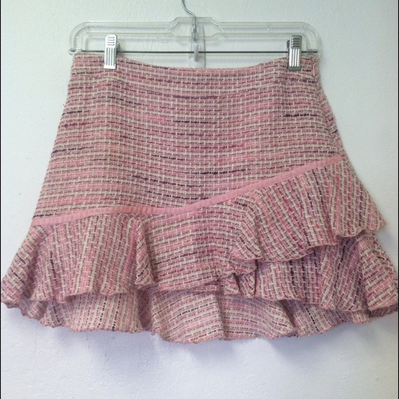 Pink Tweed Bebe Skirt