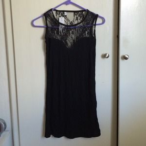 Lace dress, slim fitted black dress