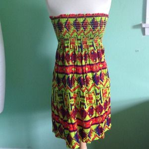Printed tube dress.