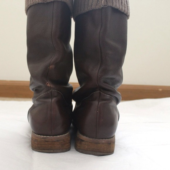 SOLD🚫NORDSTROM Genuine Leather Brown SlouchyBoots - Picture 4 of 4