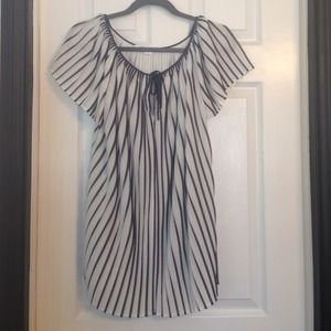 Diane Von Furstenberg striped pleated top