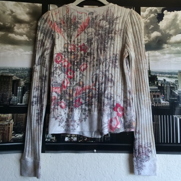 Floral buttoned sweater - Picture 4 of 4