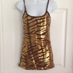 Beautiful sequin brown gold sexy top