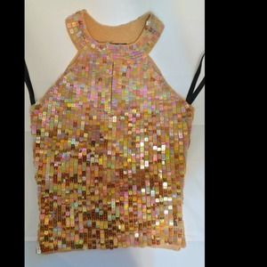 Gold sequined top. Size Small/0