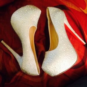 Crystal rhinestone heels