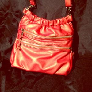 Metallic Orange Crossbody Bag
