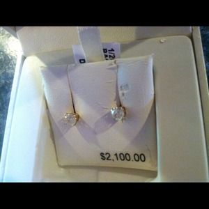 1/2 CTTW diamond earrings 14k gold