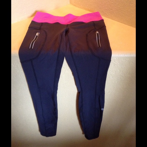 Lululemon Athletica pink and black pants