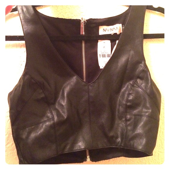 LF Leather Crop Top - Picture 1 of 3