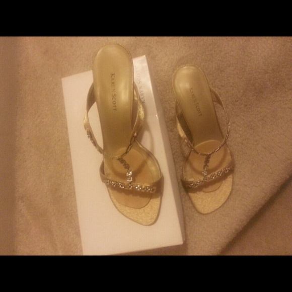 Gold w/ silver rhinstone heels!!!!!!