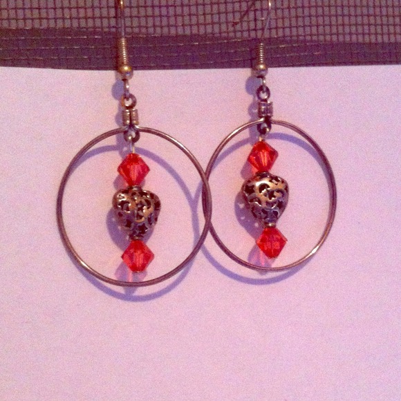 Pink and Silver earrings