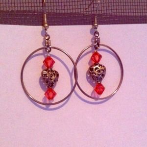 Pink and Silver earrings