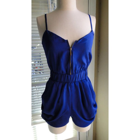 Urban Outfitters Lucca Couture Royal Blue Romper - Picture 3 of 4
