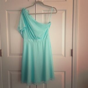 Gorgeous seafoam green chiffon chemise dress