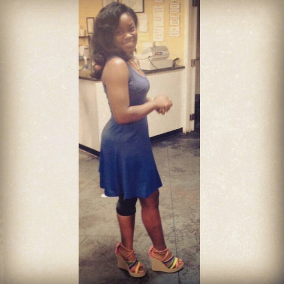 royal blue dress , worn once