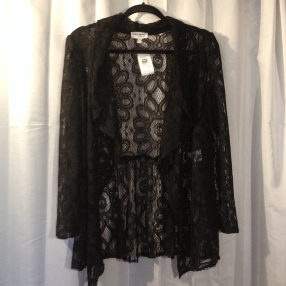 🍒 SOLD🍒 Kate & Mallory Black Lace Open jacket L